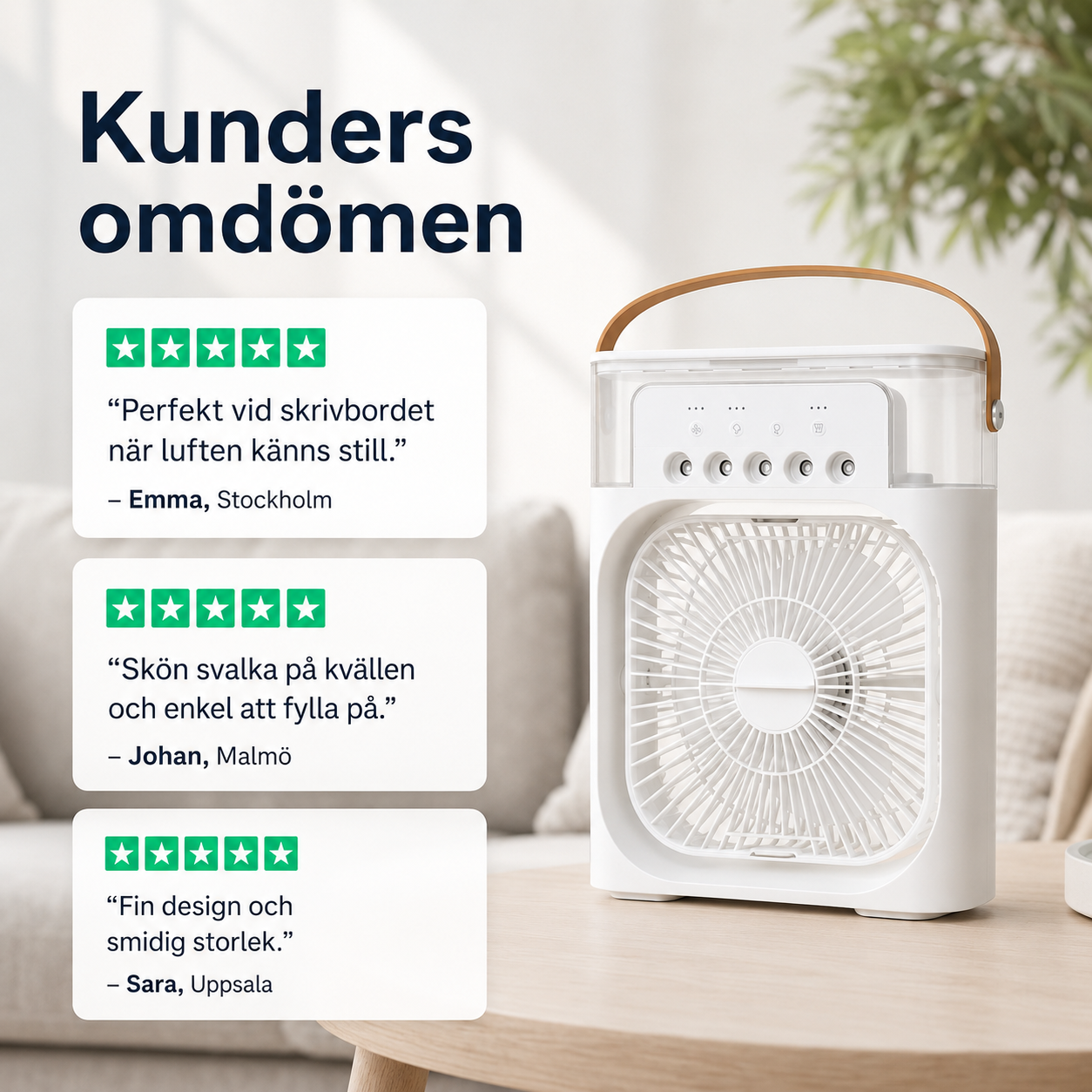 Svalkande Luftkylare 3-i-1